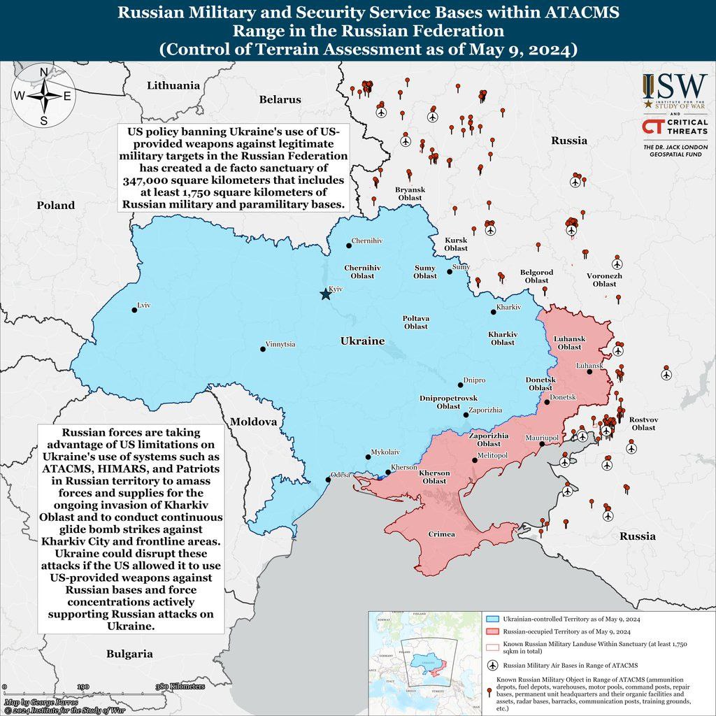 The Institute For The Study Of War map Russia-Ukraine 2