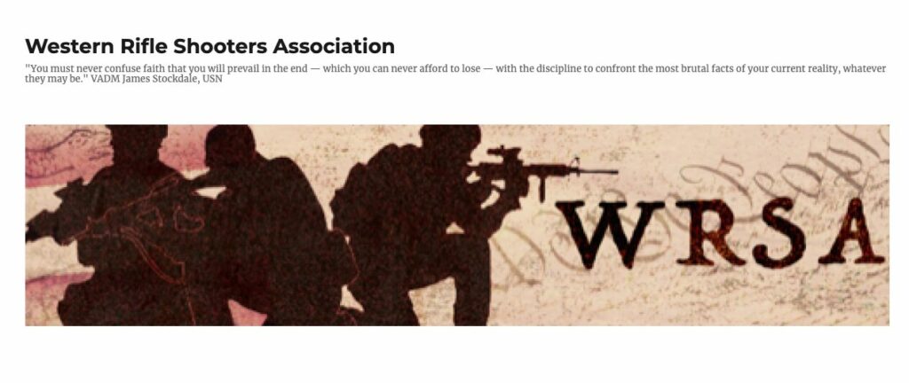 Western Rifle Shooters Association web screenshot