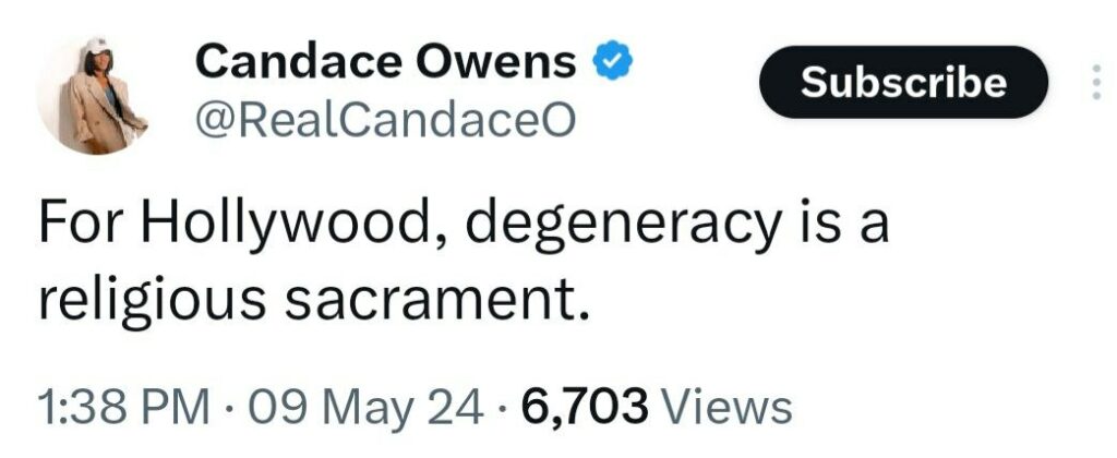 Candace Owens awakening screenshot of her true thoughts Part 1