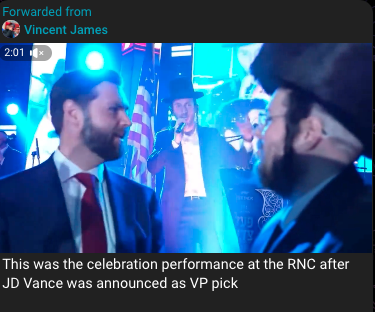 JD Vance celebration performance at RNC after announcement of VP pick