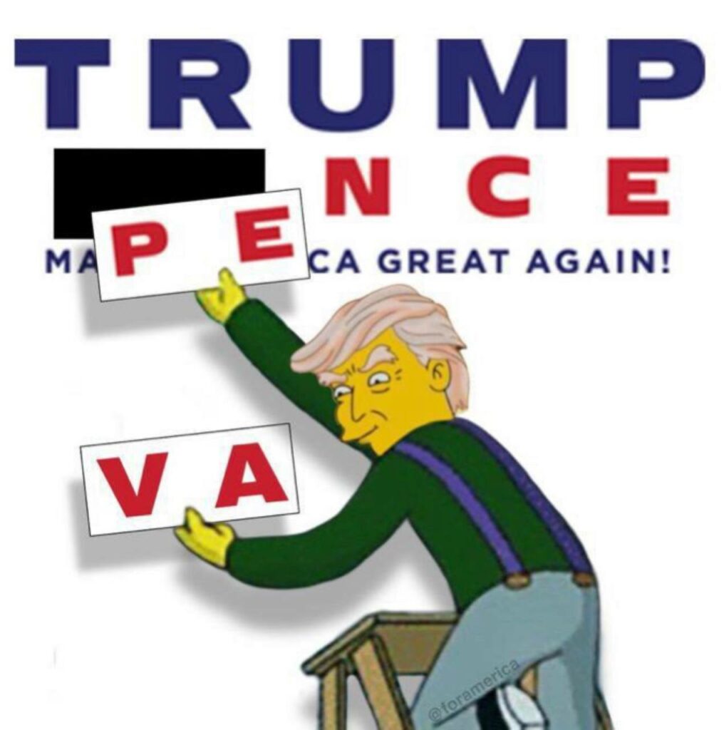 Trump and Pence, swapped out for Vance.